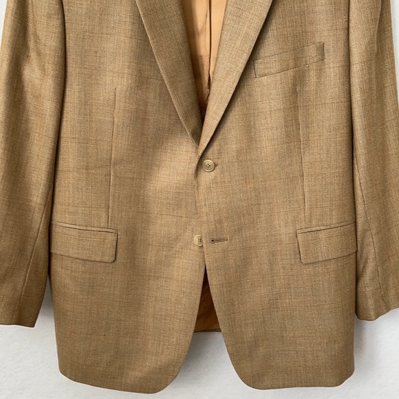Ralph Lauren Plaid Silk/Wool 2 Button Suit Jacket - Picture 3 of 12